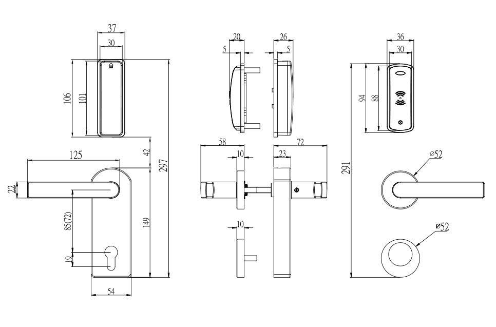 S3063P-HOTEL-LOCK-SIZE