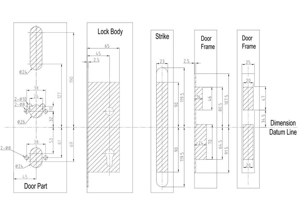 S3063P-HOTEL-LOCK-Drill holes 