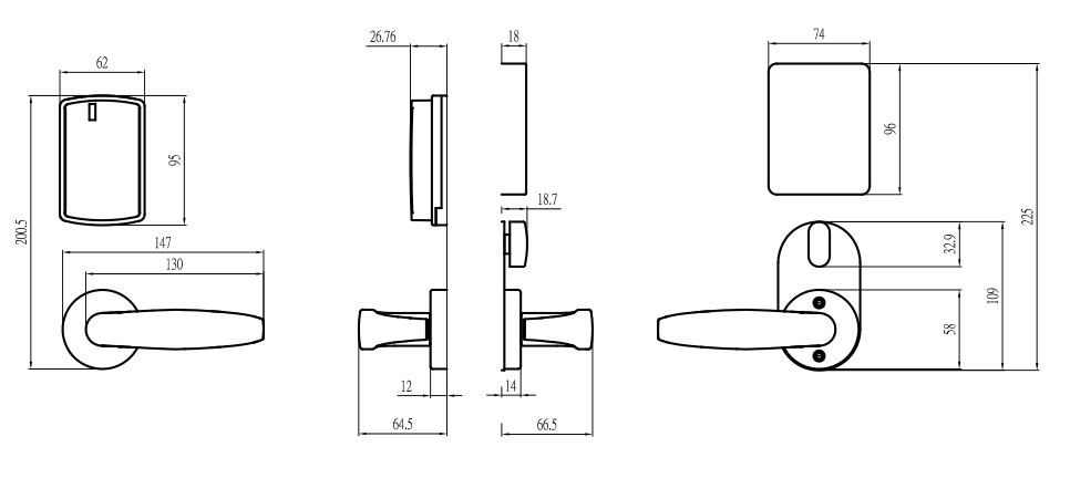 S3072H-HOTEL-LOCK-SIZE