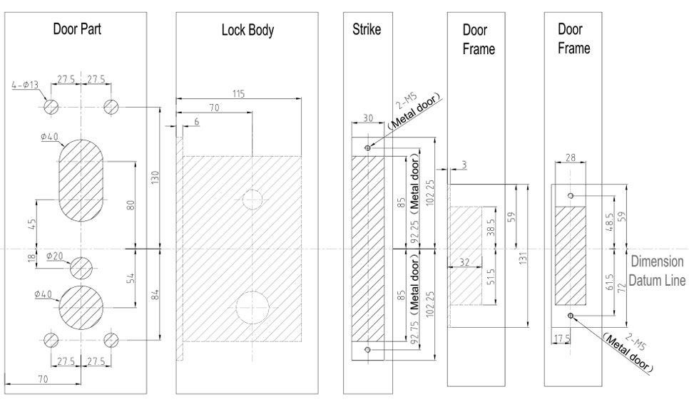 E3010S-HOTEL-LOCK-Drill holes 